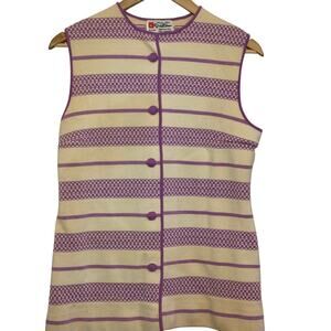 Gina Teresa Original Design 100% Pure Wool Size16 Sweater Vest British Hong Kong